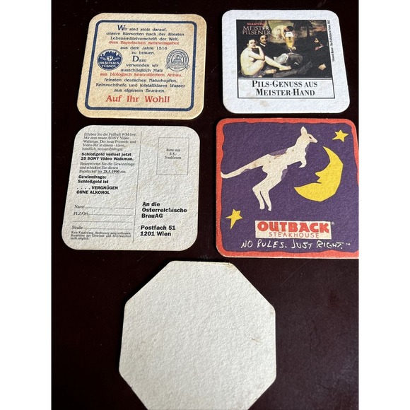 Beer Coasters Vintage Beer Coasters - Assorted lot of 5 Beer Collectibles Paper - Picture 14 of 14